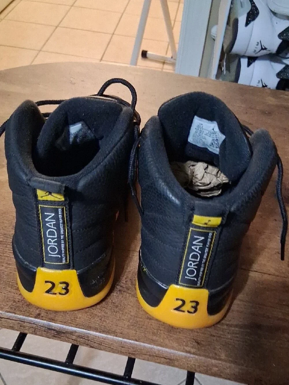 Jordan Men’s Mid-Top Sneakers - Black & Yellow